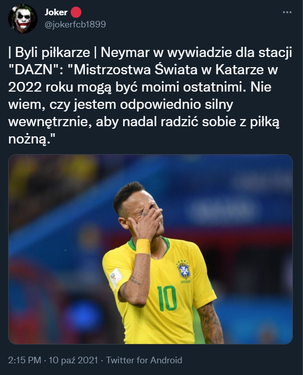 SZOKUJĄCE słowa Neymara nt. przyszłości!